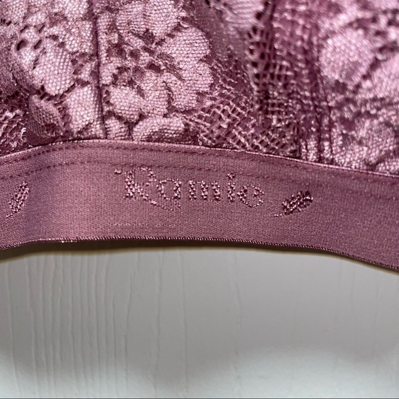 Sports Bra Low Impact Ramie Made in Korea Lace Front No Wire Pullover Bra - Picture 4 of 6